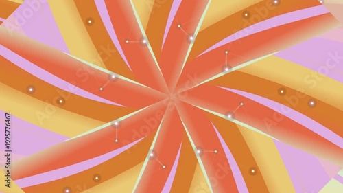 Abstract Colorful Kaleidoscope Motion Background with Pastel Stripes