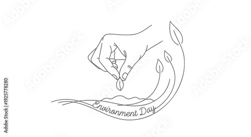 Earth Day eco-friendly logo, hand holding leaf with recycling symbol