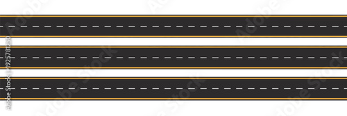 Street and road line vector icon, highway and race track top view illustration, road symbols for navigation, traffic design