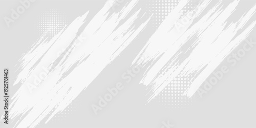 Abstract gray brush stroke background combined with subtle halftone dot texture