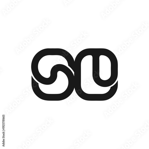 A stylized logo with the letters s and u