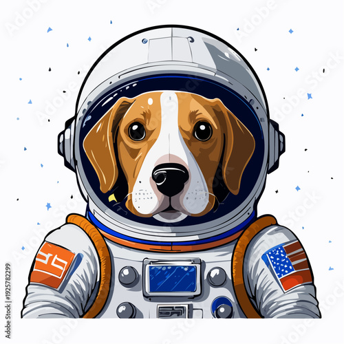 cartoon dog with headphones