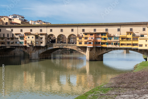 Quadro su tela Firenze - Toscana - Italia. Veduta di Ponte Vecchio.