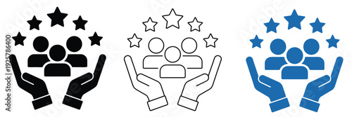 Customer loyalty icon set, vector illustration for retaining clients, enhancing user engagement, and improving business relationships