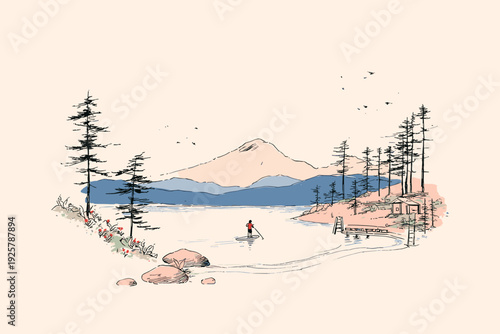 Sunrise SUP on Quiet Mountain Lake