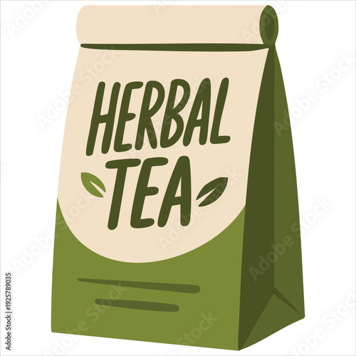 Natural tea craft packaging with label brown clipart boxes for design and decor rustic style vector illustration