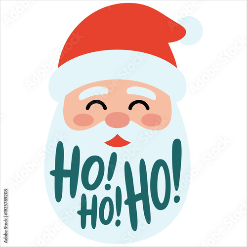 Adorable Santa Claus cute Christmas card vector for holiday greetings and festive season illustration designs
