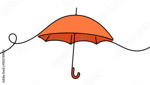 Umbrella, weather and rain, graphic design. Parasol, rainy, rainfall and downpour, vector design and illustration