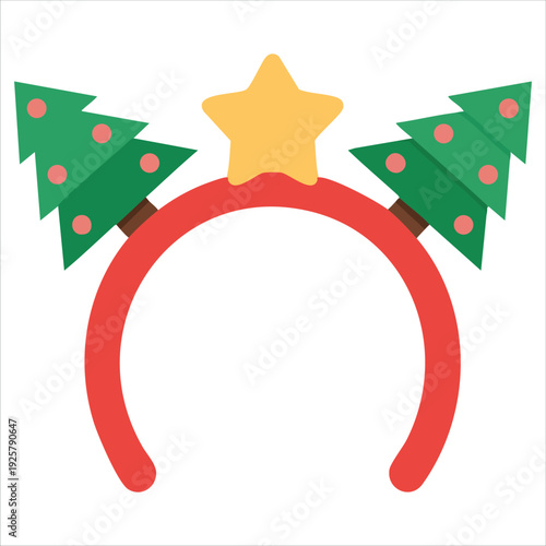 Sparkly green Christmas tree headband for holiday fun and festive accessory designs