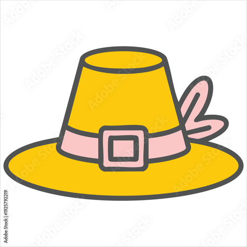 Hat icon vector stock illustration for fashion and accessory concepts