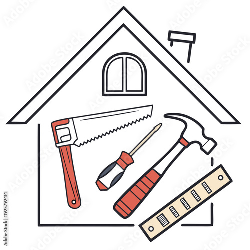 A house with various tools inside