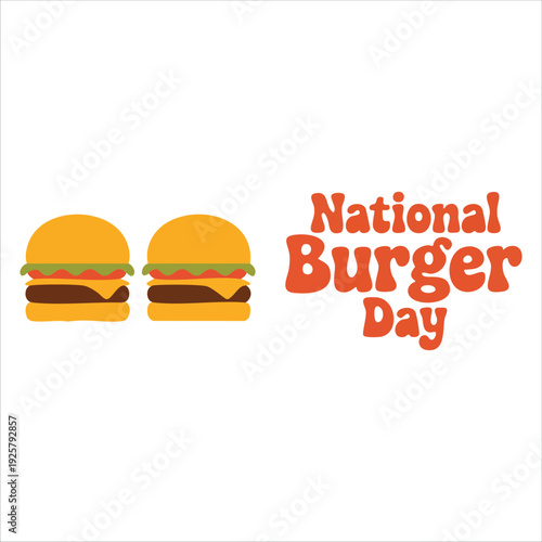 Burger Day horizontal template for restaurant and food festival concepts