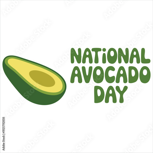 National Avocado Day banner for July  celebration and healthy food designs