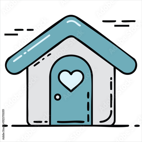 Dilapidated house illustration for abandoned and old building concepts