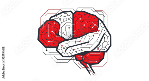 cybernetic brain, futuristic head