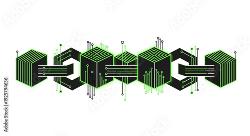 cyberpunk blockchain technology background