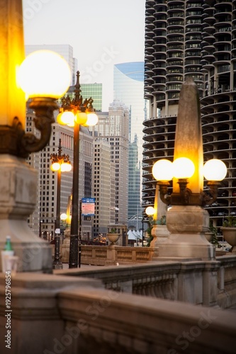 Wallpaper Mural View of Chicago Buildings at Sunrise Torontodigital.ca