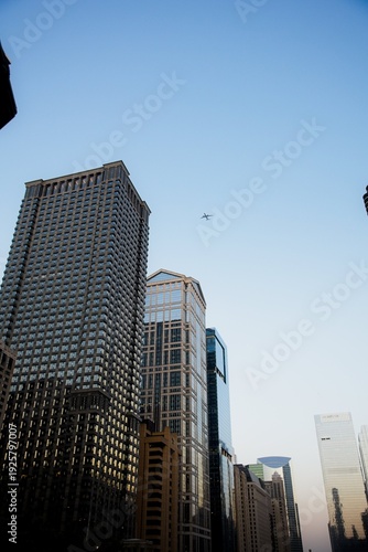 Wallpaper Mural View of Chicago Buildings at Sunrise Torontodigital.ca