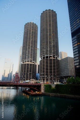 Wallpaper Mural View of Chicago Buildings at Sunrise Torontodigital.ca