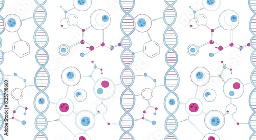 DNA helix and molecular structure background