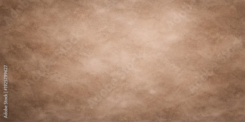 Vintage brown leather and aged parchment paper texture create a grungy antique background with stained, rough, and damaged patterns for a blank retro design backdrop