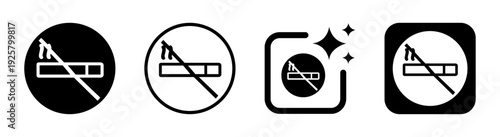 No smoking icon symbolizing prohibition of tobacco and vaping in restricted areas