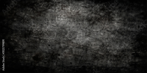 Dark grunge textured concrete wall background with aged black stone pattern and an alpha channel for vintage dirty paper design