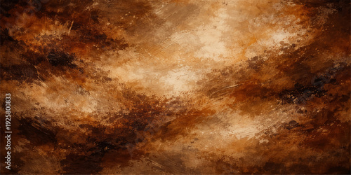 Antique rusty metal surface with a grungy orange and brown texture, featuring an aged vintage pattern and stained paint on a dirty material for a grunge backdrop design