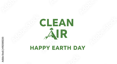 Earth Day clean air vector graphic