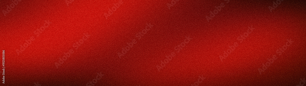 Fototapeta premium Dramatic wide abstract background with a heavy grainy texture, featuring a deep gradient of intense red, scarlet, and dark burgundy for a bold, moody aesthetic