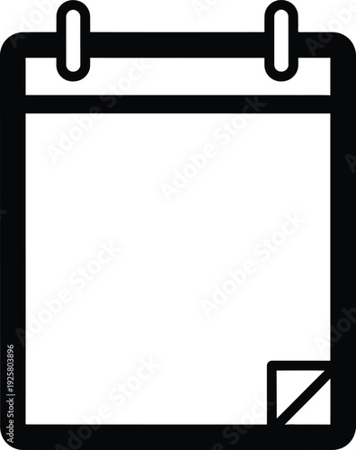 calendar icon, black and white