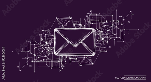 email icon with circuit board design