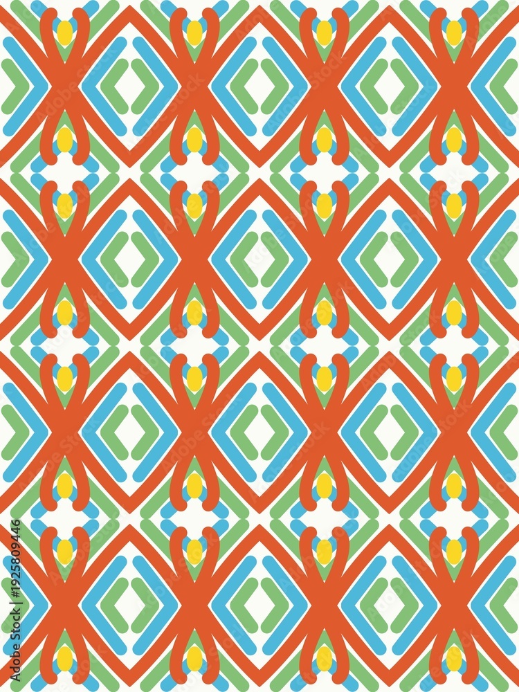 Fototapeta premium Seamless geometric pattern. For modern textiles, wallpaper, or digital backgrounds