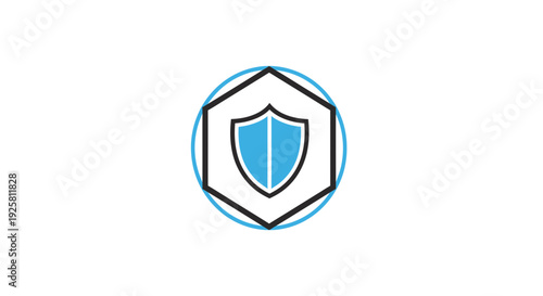 Shield Icon Representing Protection, Security, Privacy, and Defense In Blue Color