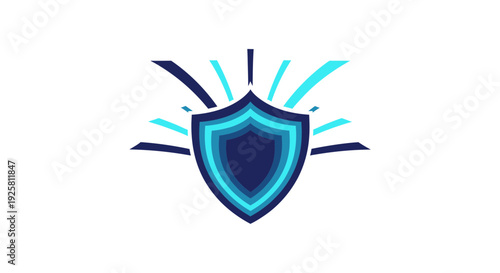 Shield Icon Representing Protection, Security, Safeguarding, and Technological Advancement