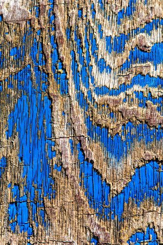 Astratto di luna tavola di legno pitturata di blu