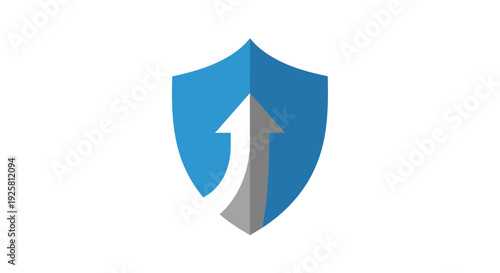 Free Download Shield Icon With Upward Arrow Symbolizing Protection, Growth, And Advancement - GFXLoad