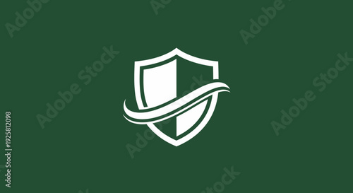 Shield Icon With Wave Element Creating A Modern And Memorable Graphic Design