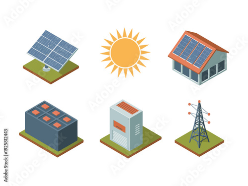 Solar energy components include panels.