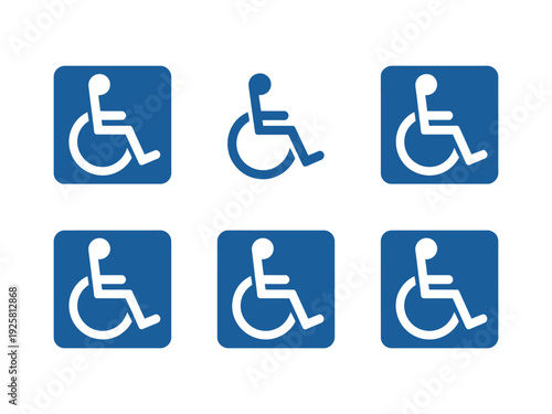 Wheelchair icons represent disabled person.