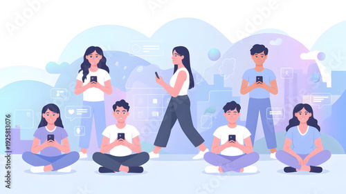 People using smartphones in casual setting.