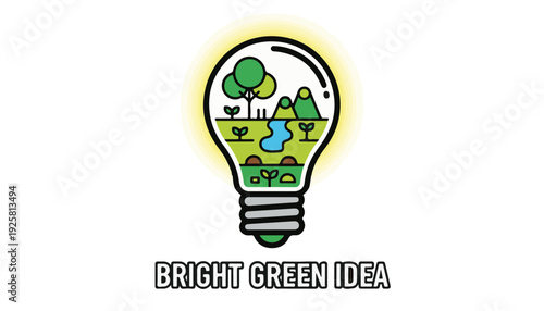 Bio-luminescent lightbulb containing miniature forest ecosystem for environmental innovation and sustainable energy concepts.