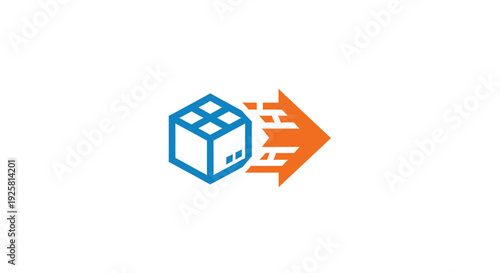 Shipping Logistics Symbol Representing Fast Delivery and Global Distribution Services