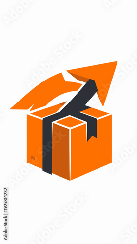 Shipping Solutions Delivering Goods with Arrow Symbolizing Swift and Safe Delivery