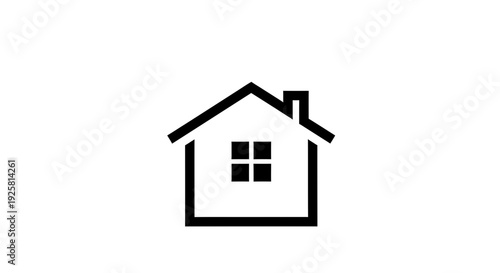 Simple House Icon Represents Home, Real Estate, Housing, And Residential Imagery