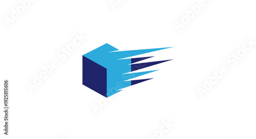 Speedy And Efficient Delivery Concept Using Geometric Shapes And Streamlined Graphic Design