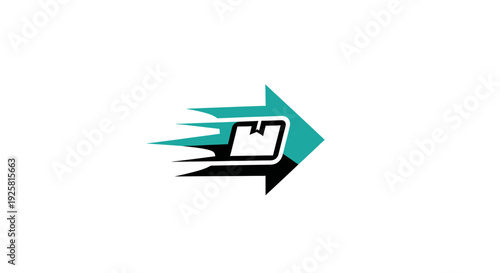 Speedy And Efficient Package Delivery Depicted By Arrow And Express Shipping Logo