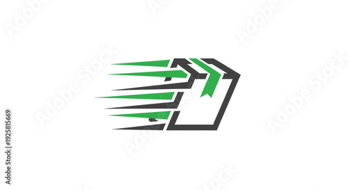 Speedy Conveyance: Modern Abstract Logo Design Illustrating Swift Delivery of Information