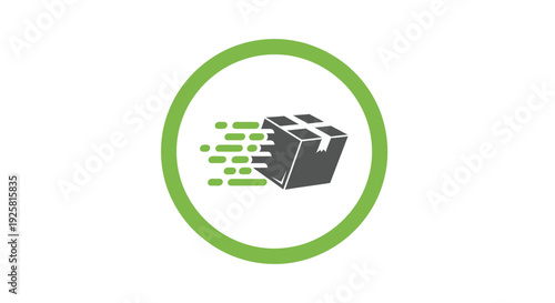 Speedy Package Delivery Graphic for E-Commerce and Logistics, Modern Design and Concept