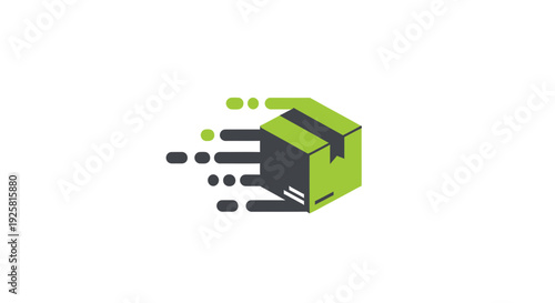 Speedy Package Delivery Visual: Rapid Shipping Concept Illustrating Swift Worldwide Logistics